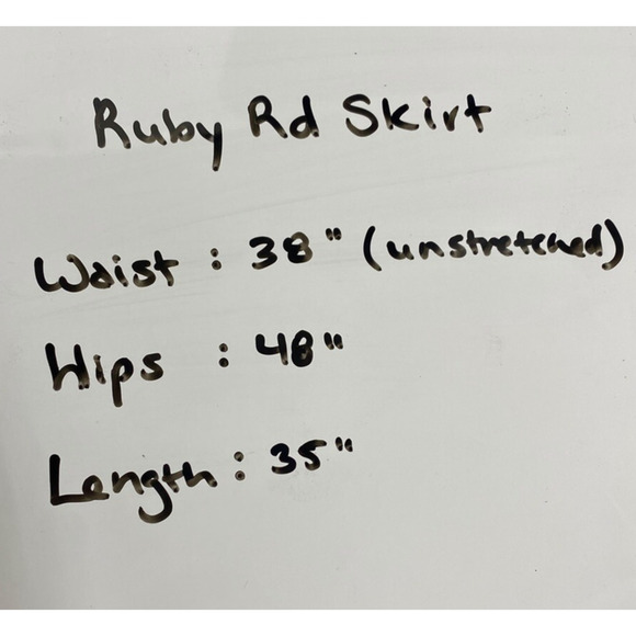 Ruby Rd Maxi Skirt Crinkle Pull On Long Red Tan Romantic Boho Western Y2K New 14 - Picture 9 of 9